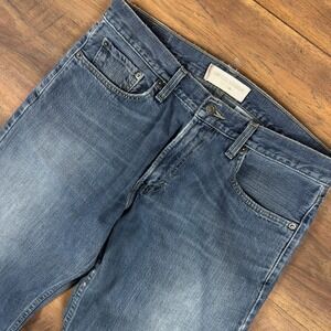 Levis 529 Low Rise Straight Jeans Mens 33x32 Blue Distressed Denim 100% Cotton